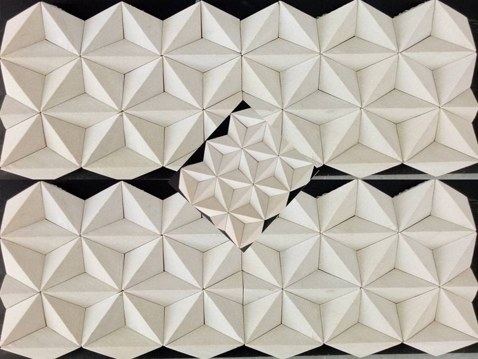 3D Design White Stone Mosaic Tiles 